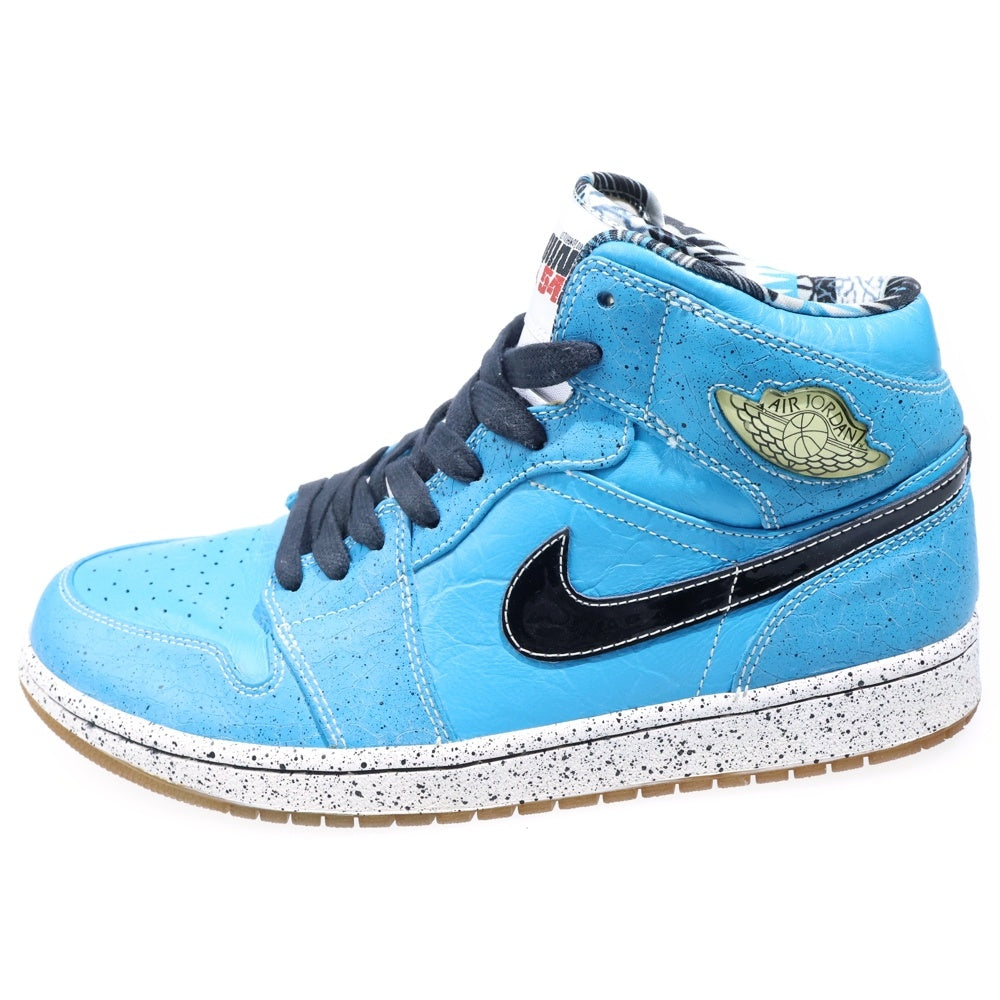 NIKE(ナイキ) 【鑑賞用 2009年製】 AIR JORDAN 1 RETRO QUAI 54 RUFF N TUFF LASER BLUE エアジョーダン1 レトロ クアイ 54 ラフン N ハイカットスニーカー 372389-401