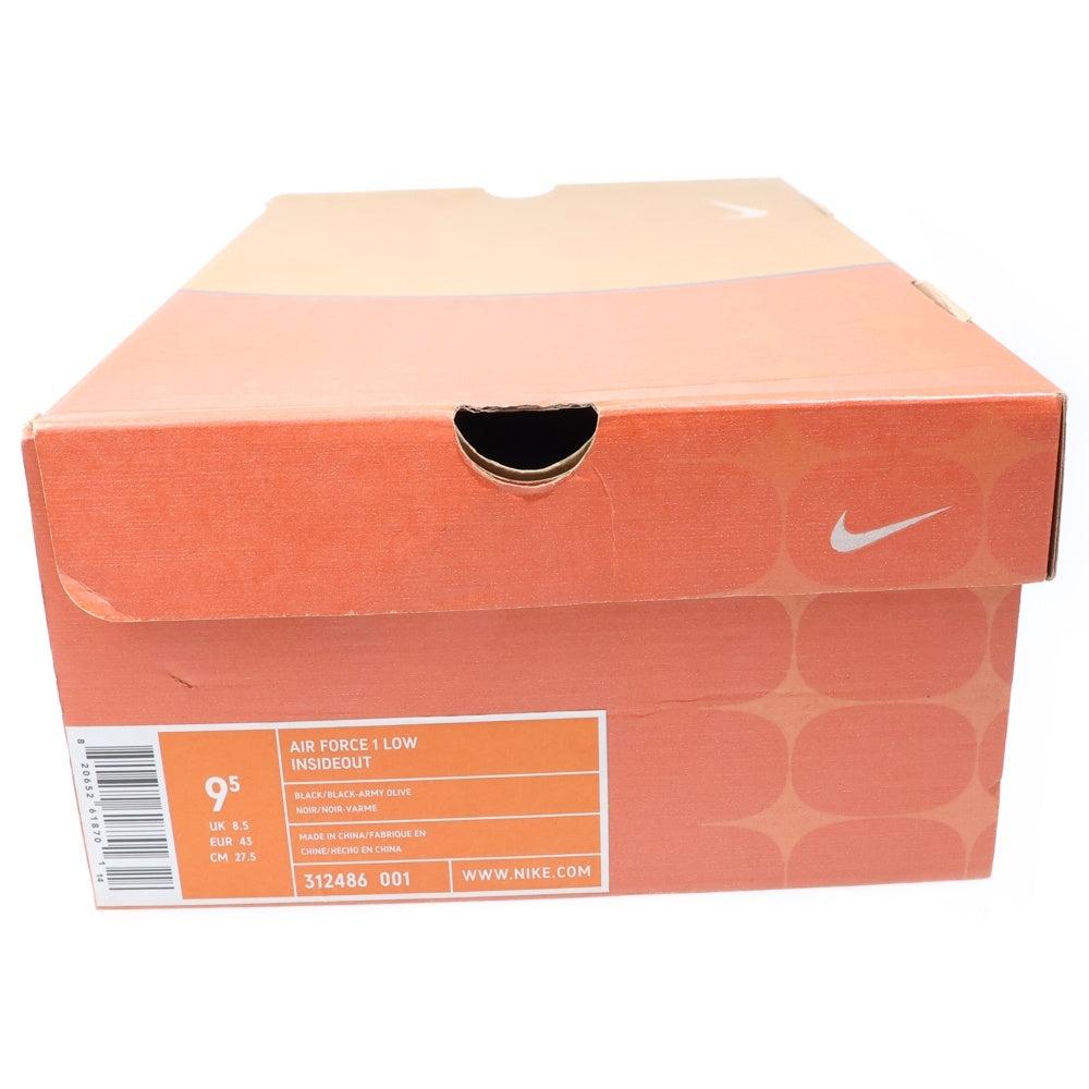 NIKE(ナイキ) 【観賞用 2006年製】 AIR FORCE 1 LOW INSIDEOUT エアフォース1 インサイドアウト 温故知新 ローカットスニーカー 312486-001