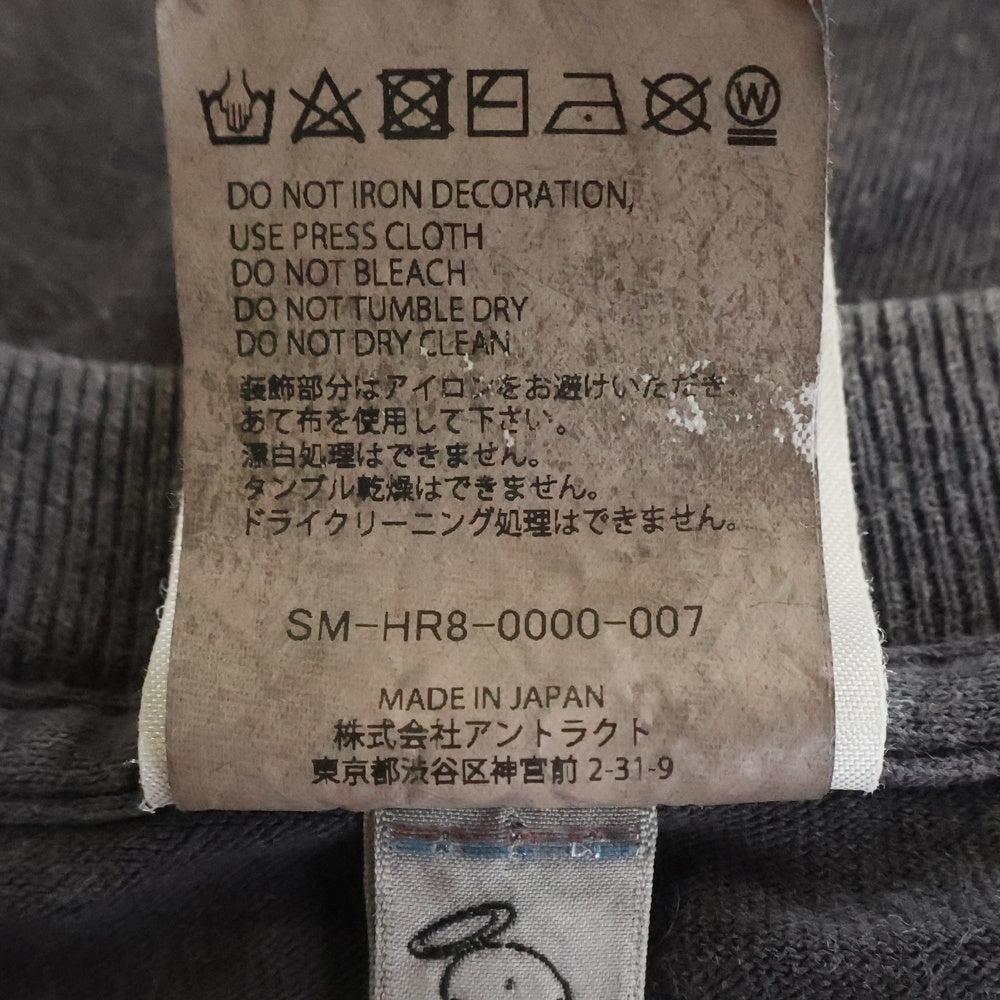 SAINT MICHAEL(セントマイケル) エッグプリント ヴィンテージ加工 Tシャツ SM-HR8-0000-007 ブラック