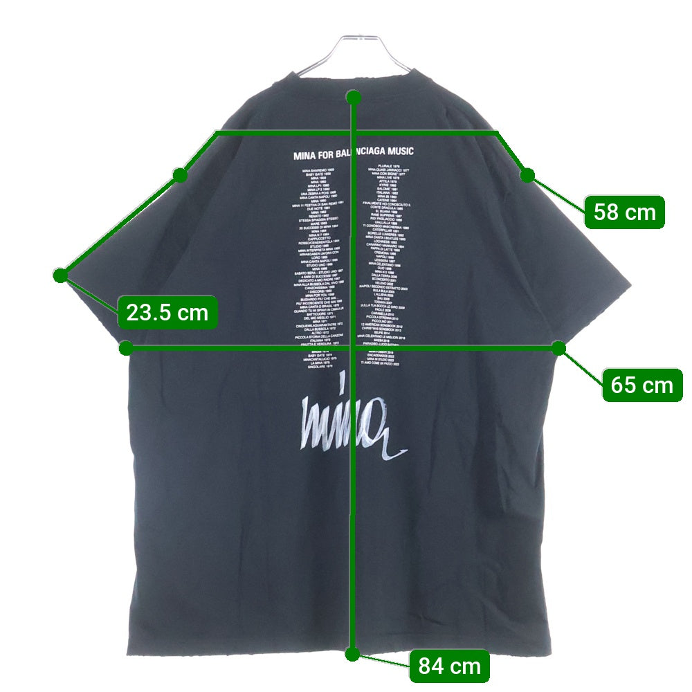 BALENCIAGA(バレンシアガ) ミーナ シリーズ オーバーサイズ Tシャツ 787349 ブラック