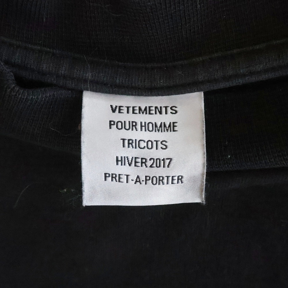 VETEMENTS(ヴェトモン) 16AW Snoop Dogg MH17TP15 スヌープドッグプリントオーバーサイズ半袖Tシャツ ブラック