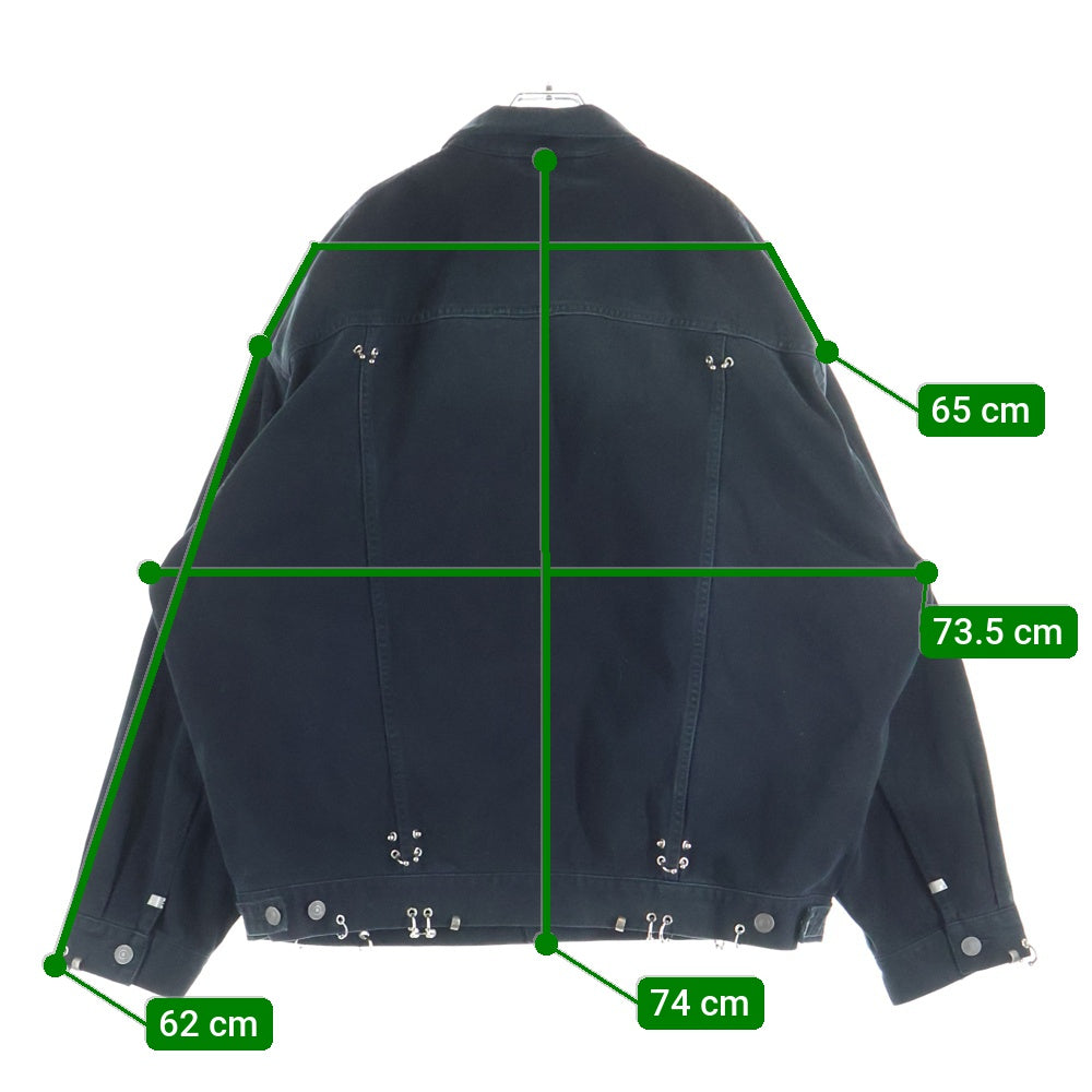BALENCIAGA(バレンシアガ) 24SS Pierced Denim Jacket デニム ピアス装飾 デニムジャケット 764518 TNW11 ブラック