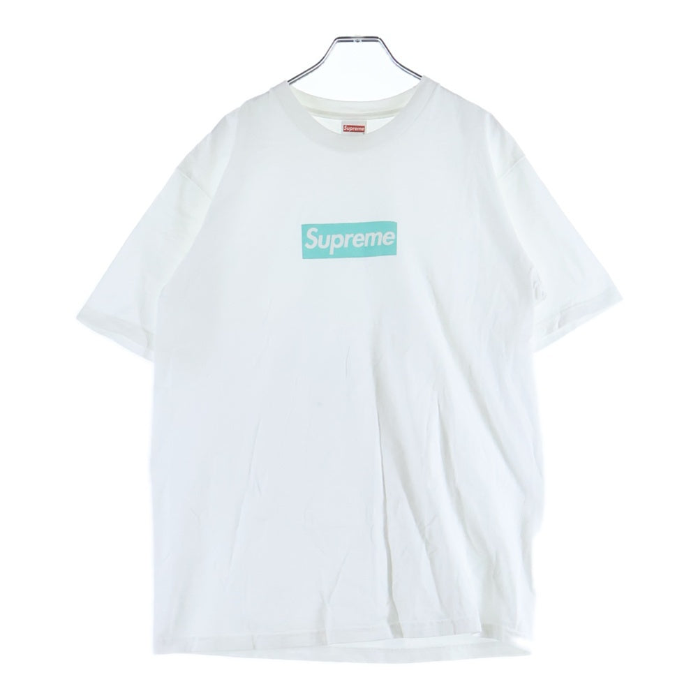 SUPREME(シュプリーム) 21AW ×TIFFANY&Co. Box Logo Tee ティファニー ボックスロゴプリント 半袖Tシャツ カットソー ホワイト