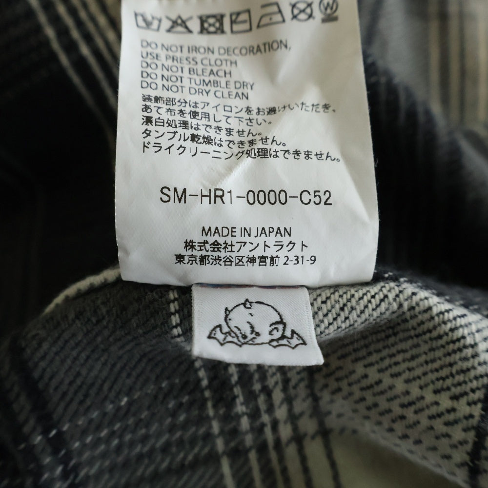 SAINT MICHAEL(セントマイケル) ×BerBerJin 25AW BB_FLANNEL SHIRT チェック柄フランネルシャツ SM-HR1-0000-C52 ブラック