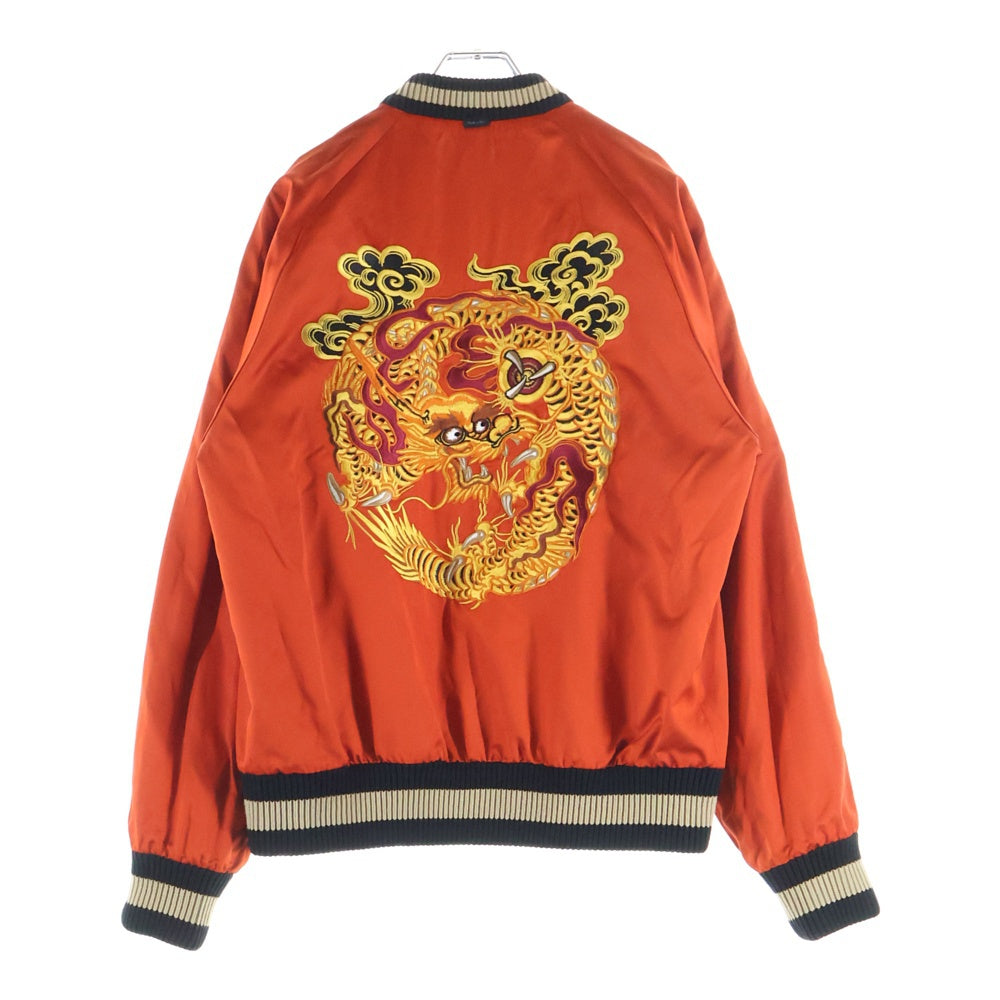GUCCI(グッチ) タイガードラゴン刺繍 リバーシブル スカジャン ジャケット ブラック/レッド 500234 Z466E