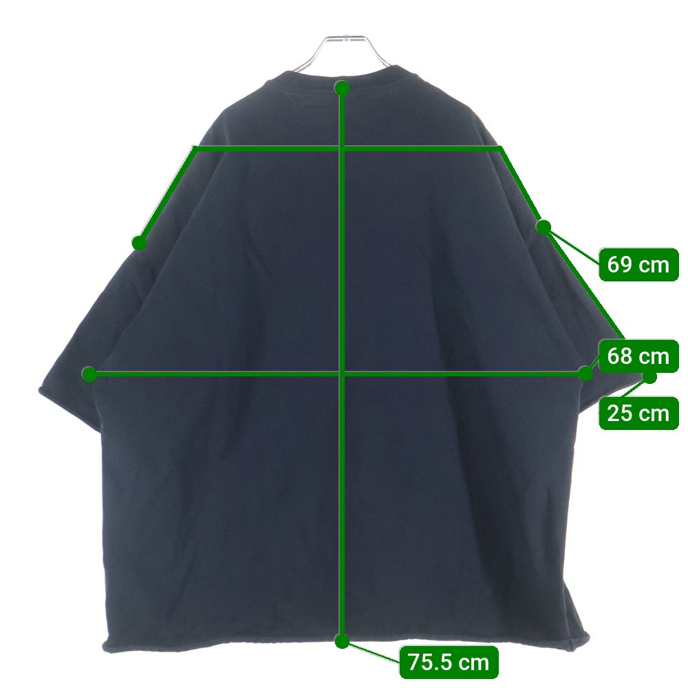 Rick Owens(リックオウエンス) 22SS Tommy Tee トミー Tシャツ カットオフ オーバーサイズ RU01B1283-BA ブラック