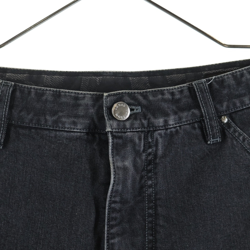 LOUIS VUITTON(ルイヴィトン) ブラックデニム ハーフパンツ ダミエ RM121D MSDP21DBE