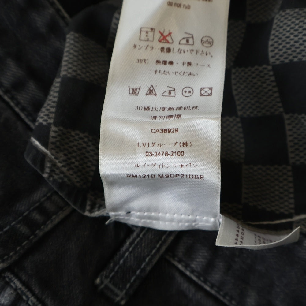 LOUIS VUITTON(ルイヴィトン) ブラックデニム ハーフパンツ ダミエ RM121D MSDP21DBE