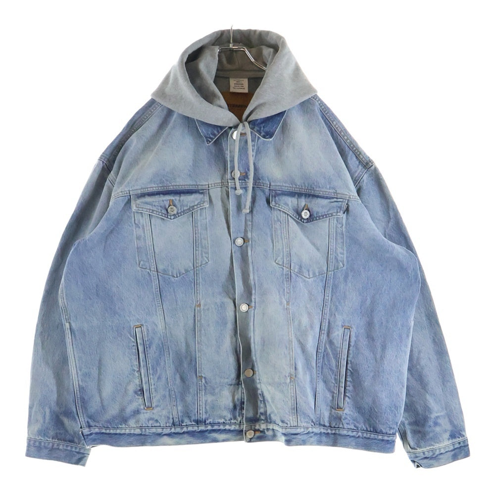 VETEMENTS(ヴェトモン) 22AW DENIM JACKET WITH DETACHABLE HOOD デニムジャケット ウィズ ディタッチャブル フード インディゴ UA53JA800L