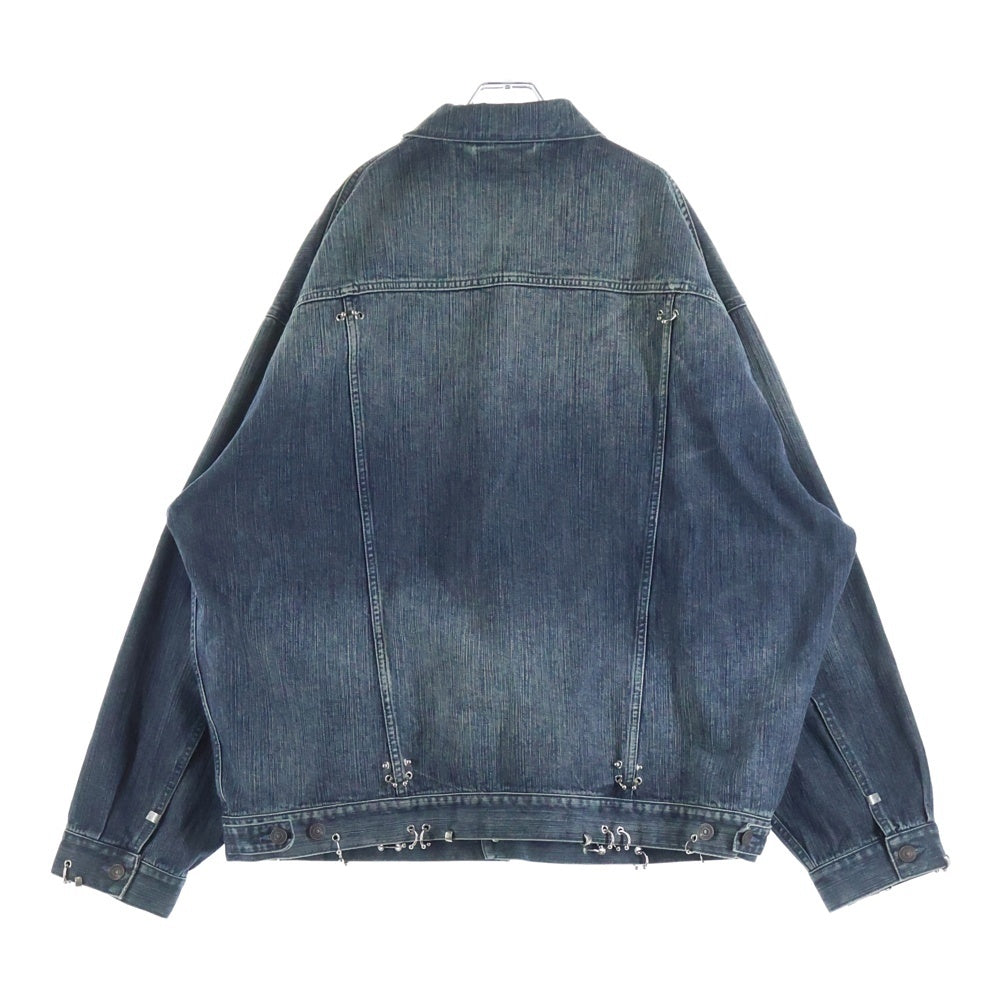 BALENCIAGA(バレンシアガ) 24SS Pierced Denim Jacket ピアスデニムジャケット インディゴ 764518 TNW65