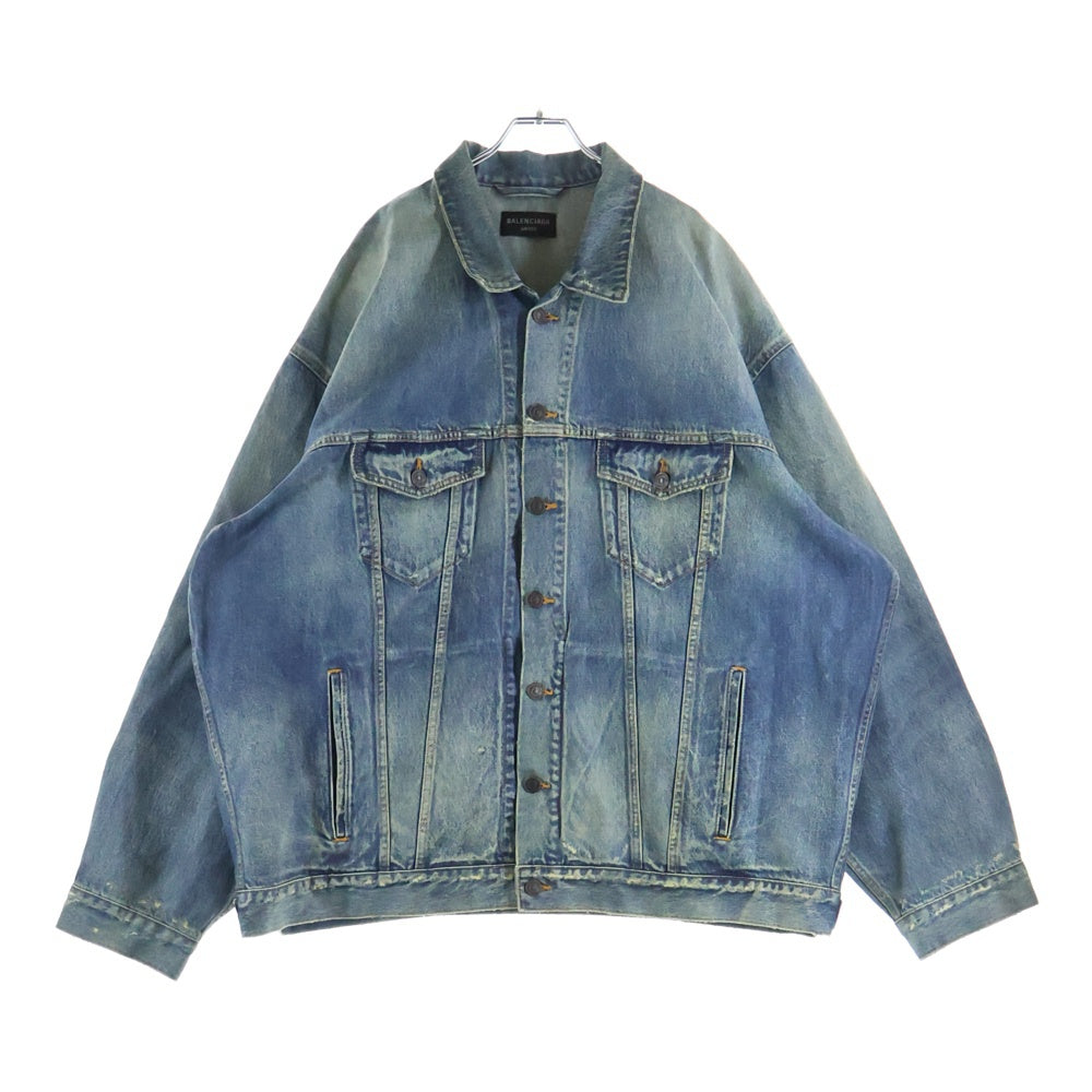 BALENCIAGA(バレンシアガ) コーティングオーバーサイズド デニムジャケット インディゴ 721709 TNW62