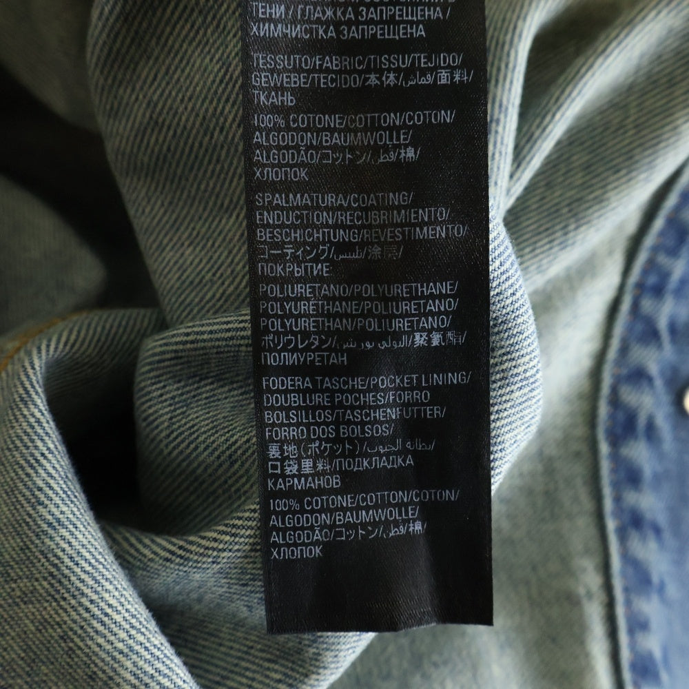 BALENCIAGA(バレンシアガ) コーティングオーバーサイズド デニムジャケット インディゴ 721709 TNW62