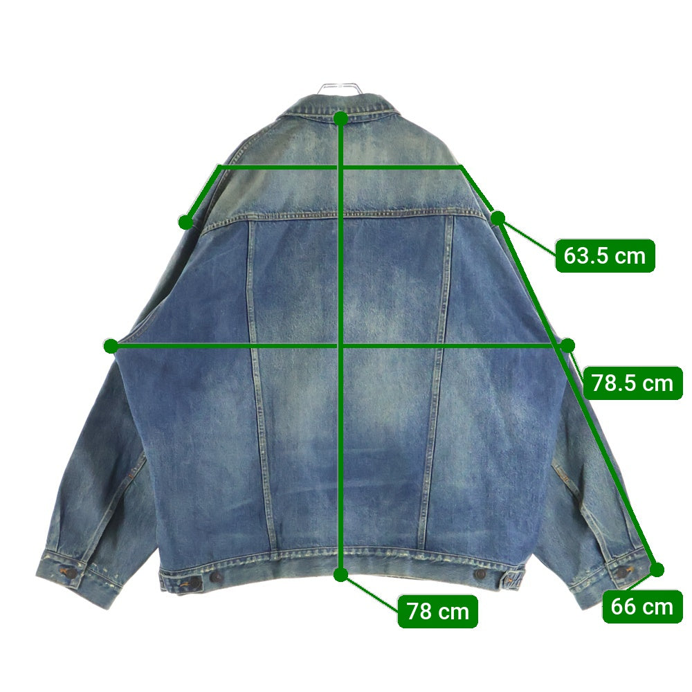 BALENCIAGA(バレンシアガ) コーティングオーバーサイズド デニムジャケット インディゴ 721709 TNW62