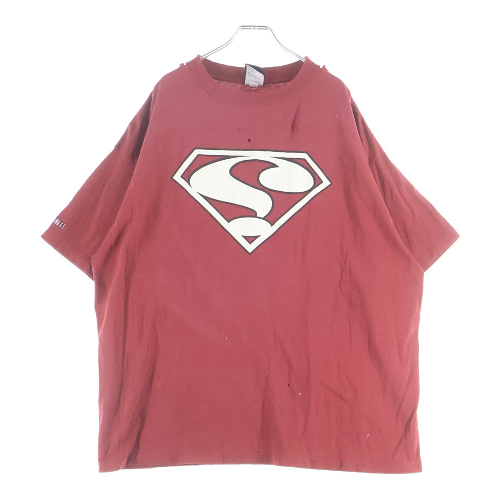 SAINT MICHAEL(セントマイケル) 25SS ?TEE ?プリントTシャツ 半袖カットソー バーガンディ SM-HR8-0000-030