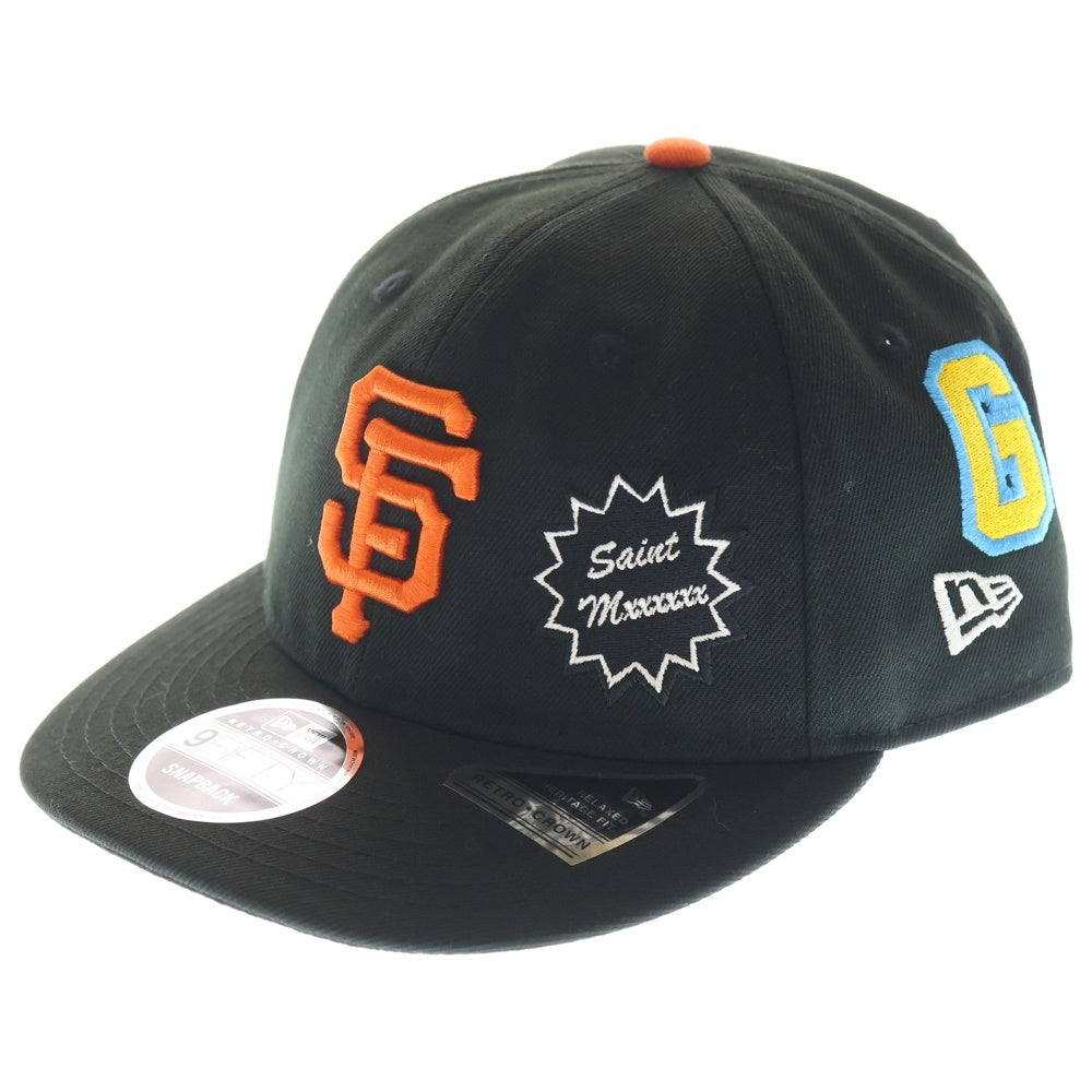 SAINT MICHAEL(セントマイケル) xNew Era 25SS MLBスナップバック ベースボールキャップ 帽子 ブラック SM-HR8-0000-C50