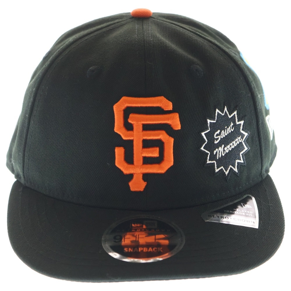 SAINT MICHAEL(セントマイケル) xNew Era 25SS MLBスナップバック ベースボールキャップ 帽子 ブラック SM-HR8-0000-C50