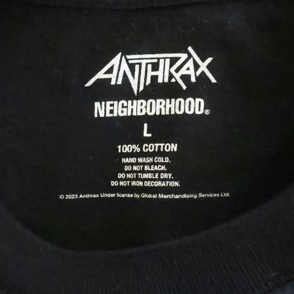 NEIGHBORHOOD(ネイバーフッド) 23AW ANTHRAX NO FRILLS T-SHIRT アンスラックス バンドTシャツ ブラック