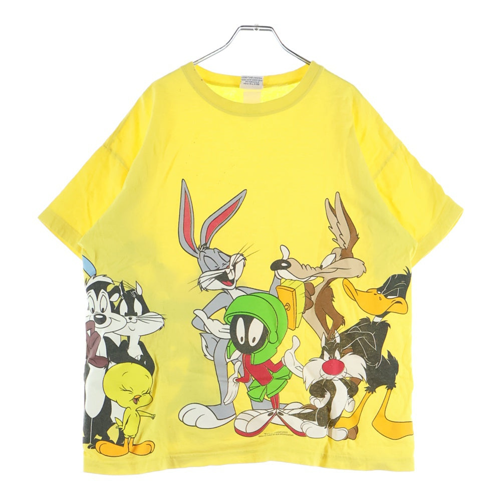 VINTAGE(ヴィンテージ) 90s LOONEY TUNES ルーニーチューンズ 半袖全面プリントTシャツ イエロー