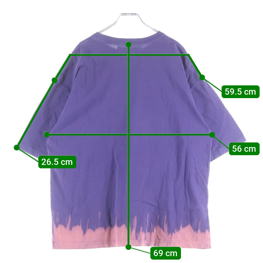 NEIGHBORHOOD(ネイバーフッド) 24SS SKULL スカルプリント ブリーチ加工 半袖Tシャツ ネイビー