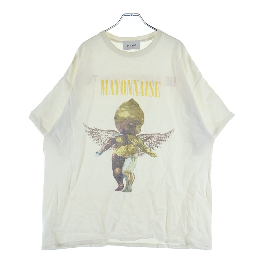 MAYO(メイヨー) MAYONNAISE マヨネーズ プリント半袖Tシャツ ホワイト