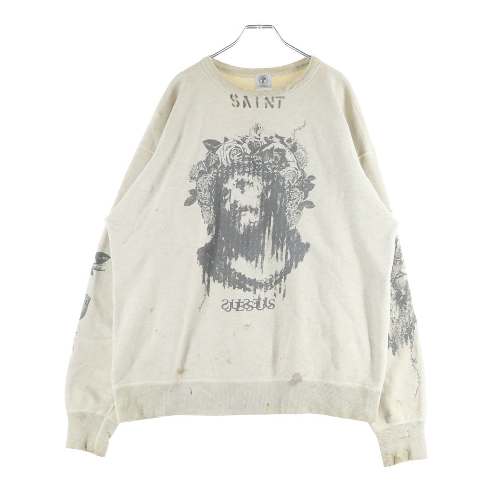 SAINT MICHAEL(セントマイケル) 20AW SM2 CREW SWEAT SHIRT ジーザスプリント クルーネックスウェット トレーナー