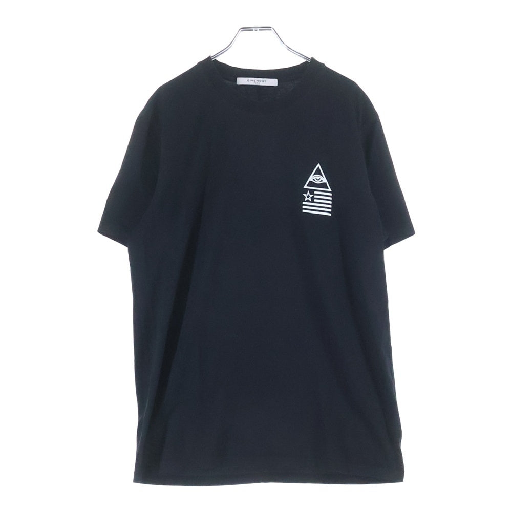 GIVENCHY(ジバンシィ) イルミナティプリント クルーネック半袖Tシャツ カットソー ブラック 17F 7344 651