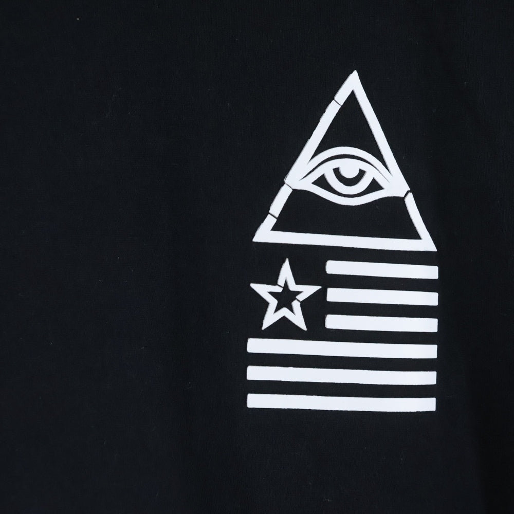 GIVENCHY(ジバンシィ) イルミナティプリント クルーネック半袖Tシャツ カットソー ブラック 17F 7344 651