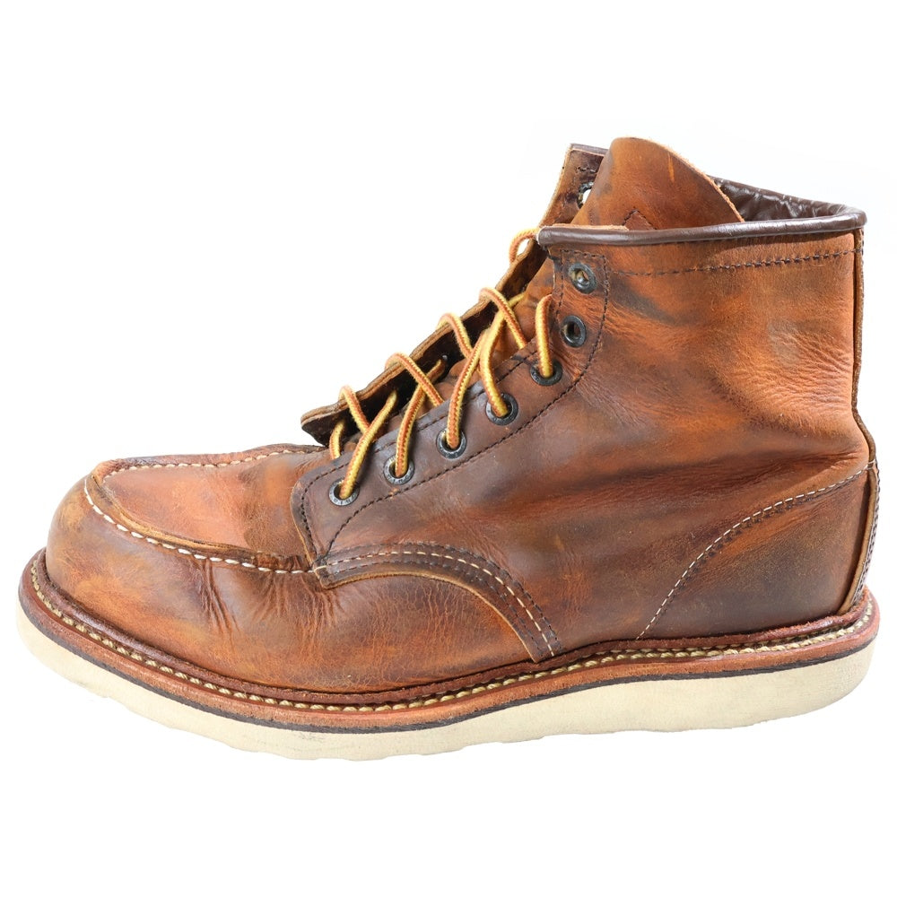 RED WING(レッド ウイング) 6INCH CLASSIC WORK MOC TOE 現行タグ クラシック ワーク モックトゥ レザー レースアップブーツ ブラウン 1907