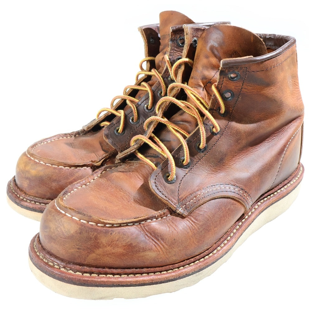 RED WING(レッド ウイング) 6INCH CLASSIC WORK MOC TOE 現行タグ クラシック ワーク モックトゥ レザー レースアップブーツ ブラウン 1907