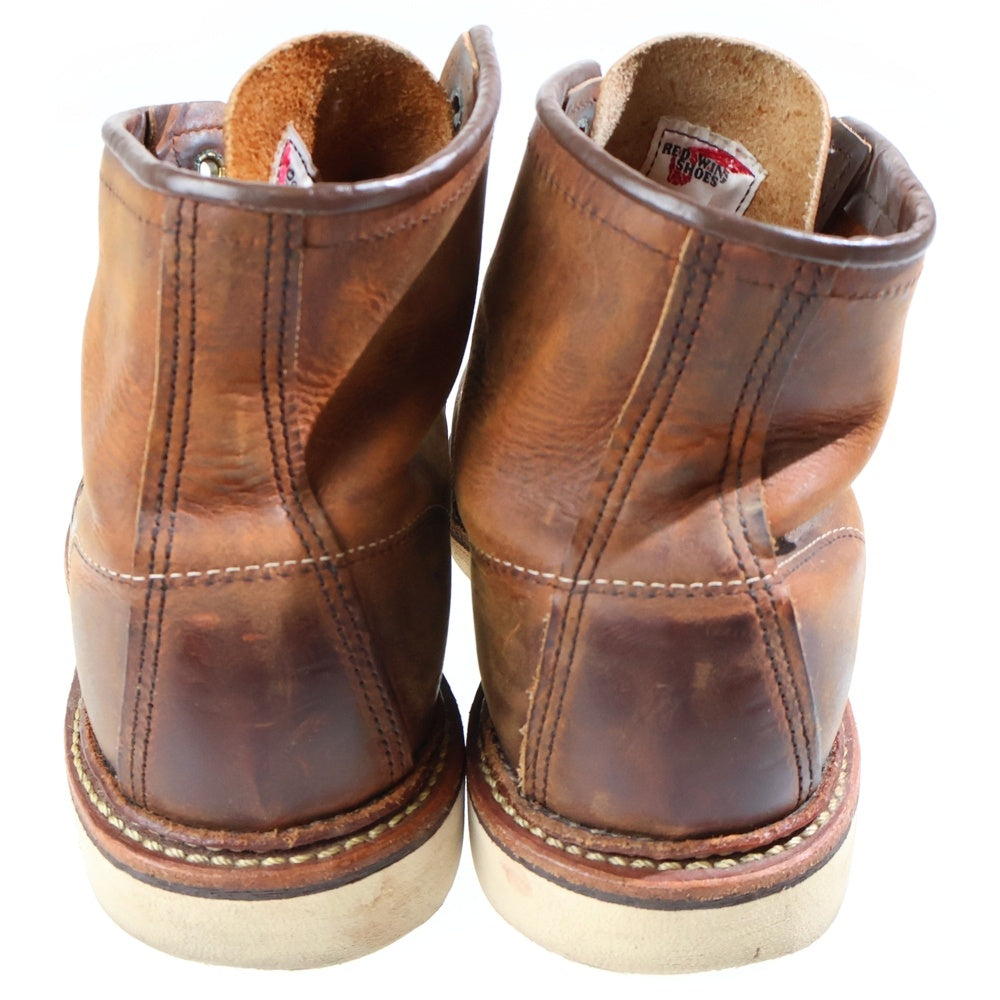RED WING(レッド ウイング) 6INCH CLASSIC WORK MOC TOE 現行タグ クラシック ワーク モックトゥ レザー レースアップブーツ ブラウン 1907