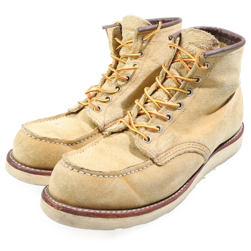 RED WING(レッド ウイング) 6INCH CLASSIC MOC TOE 現行タグ クラシック モックトゥ スエード レースアップブーツ ベージュ 8833
