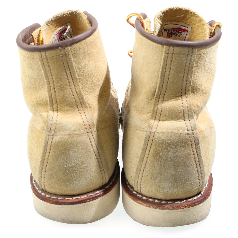 RED WING(レッド ウイング) 6INCH CLASSIC MOC TOE 現行タグ クラシック モックトゥ スエード レースアップブーツ ベージュ 8833