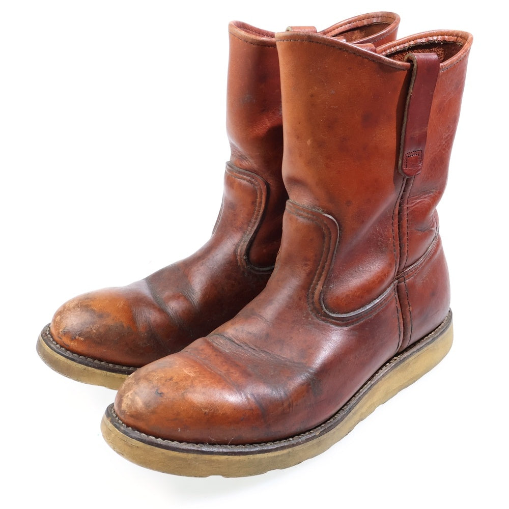 RED WING(レッド ウイング) PECOS BOOTS 緑犬タグ レザー ペコスブーツ ブラウン 866