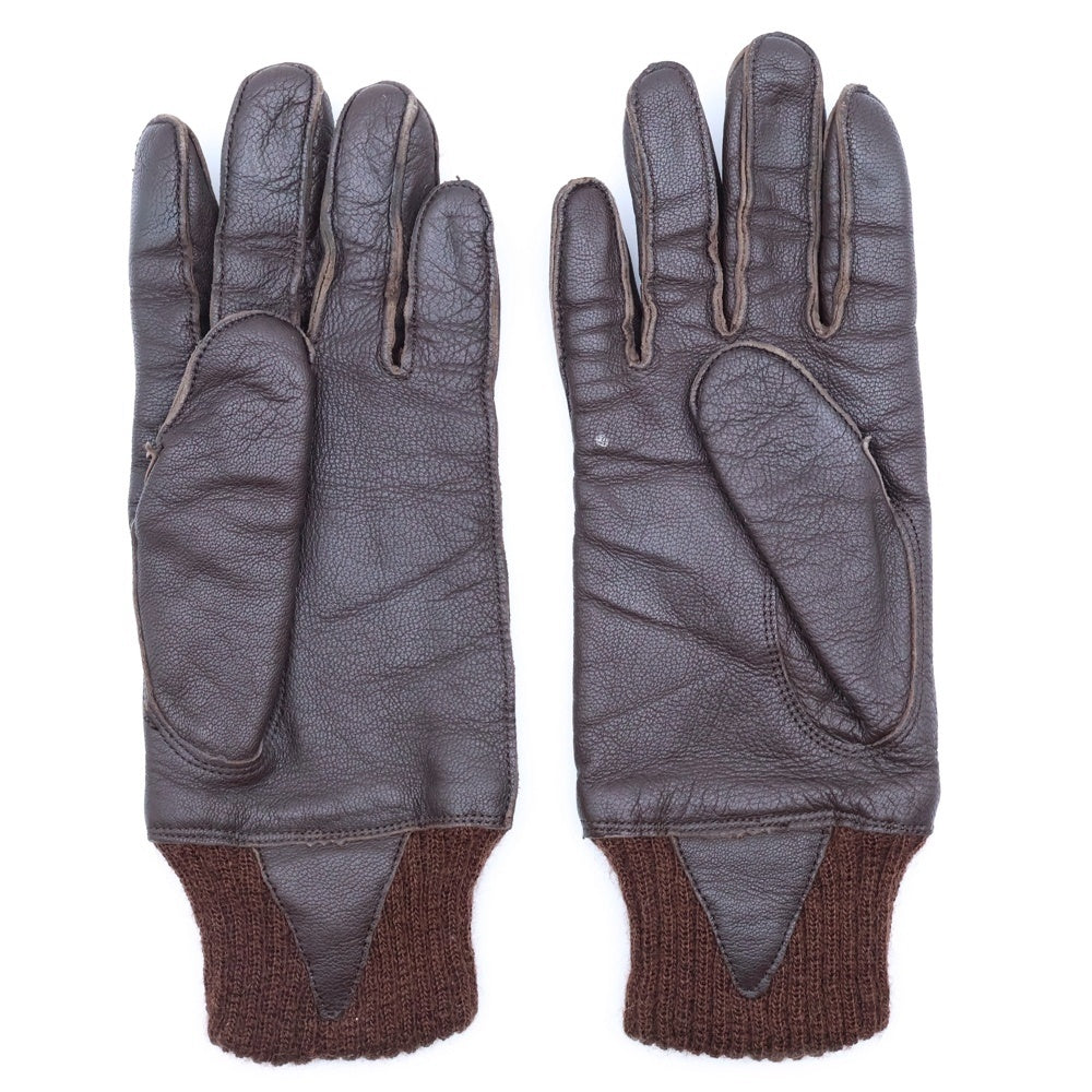 NO BRAND(ノーブランド) AIR FORCE U.S ARMY A-10 エアフォース レザー グローブ 手袋 ブラウン 42-16838-P