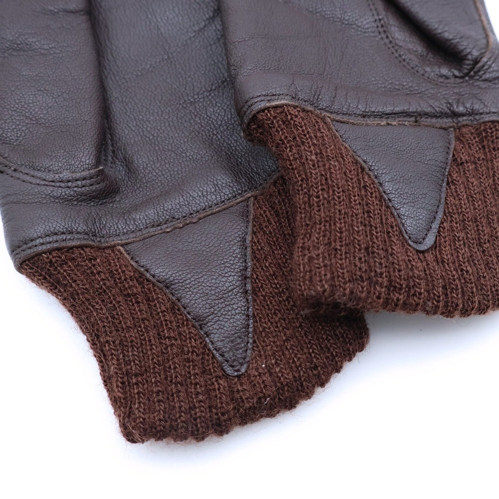 NO BRAND(ノーブランド) AIR FORCE U.S ARMY A-10 エアフォース レザー グローブ 手袋 ブラウン 42-16838-P