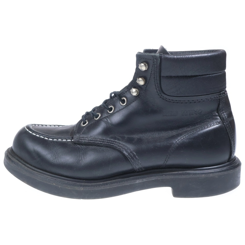 RED WING(レッド ウイング) SUPERSOLE 6INCH MOC TOE 現行タグ スーパーソール モックトゥ レザー レースアップブーツ ブラック 8133