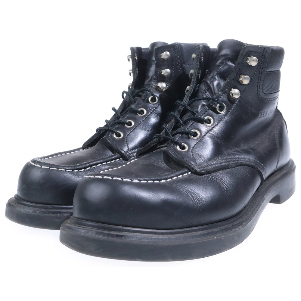 RED WING(レッド ウイング) SUPERSOLE 6INCH MOC TOE 現行タグ スーパーソール モックトゥ レザー レースアップブーツ ブラック 8133