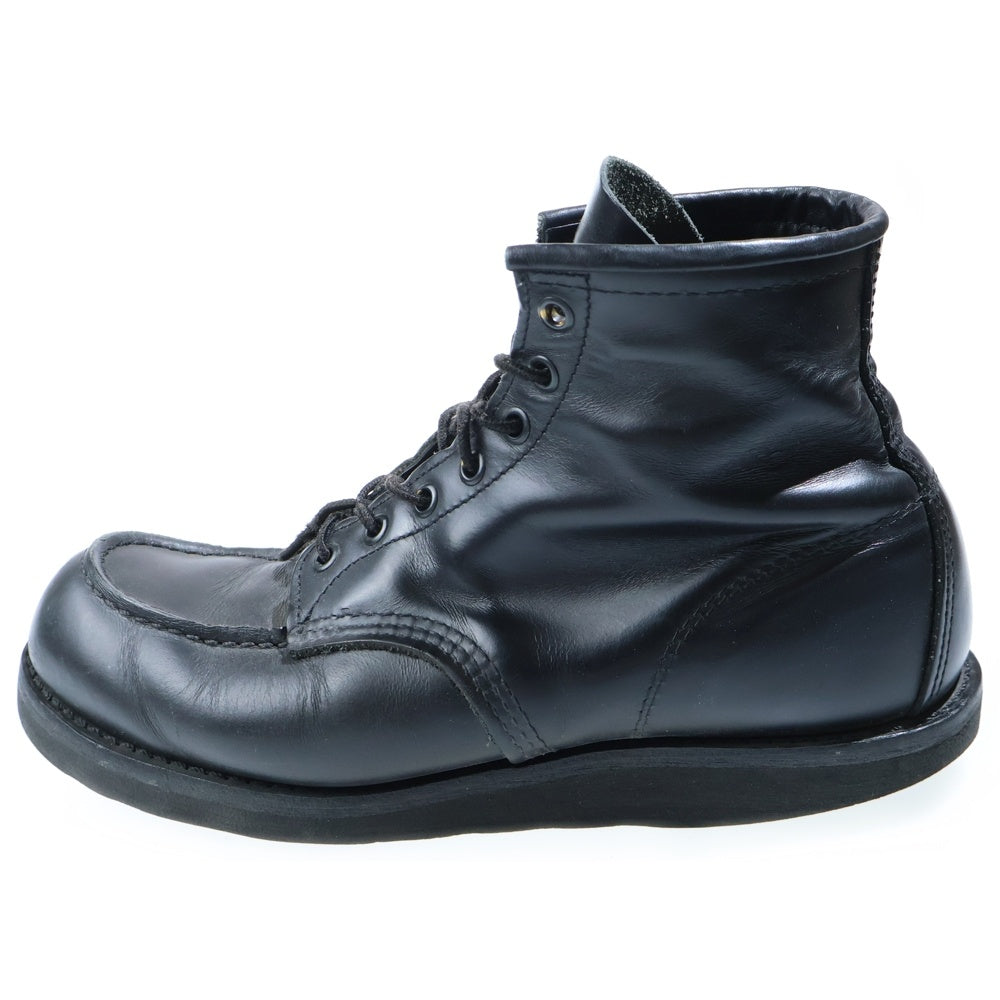 RED WING(レッド ウイング) 6INCH CLASSIC MOC TOE ALL BLACK MODEL 現行タグ クラシック モックトゥ オールブラックモデル レザー レースアップブーツ ブラック 8137