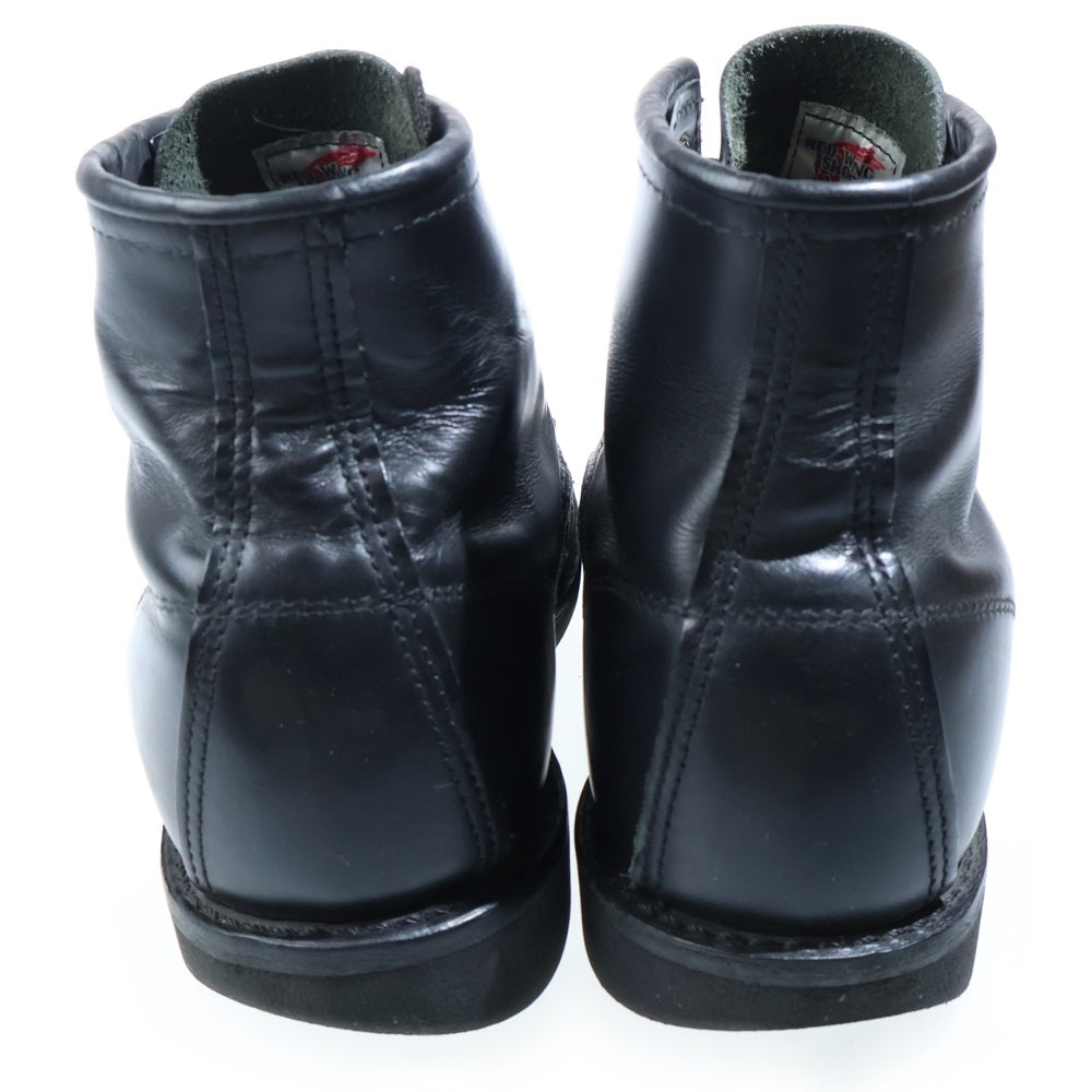 RED WING(レッド ウイング) 6INCH CLASSIC MOC TOE ALL BLACK MODEL 現行タグ クラシック モックトゥ オールブラックモデル レザー レースアップブーツ ブラック 8137