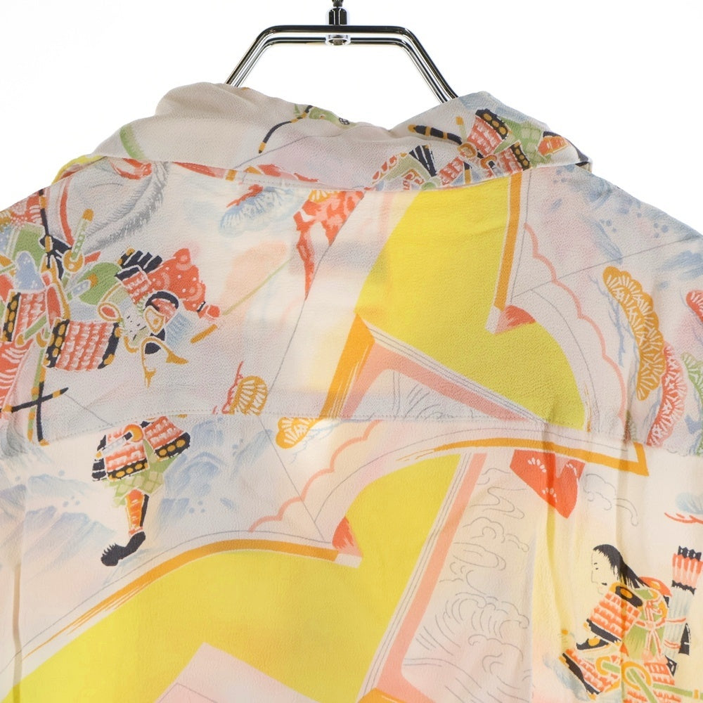 SUN SURF(サンサーフ) HAWAIIAN SHIRT BATTLE IN THE GENPEI WAR 源平合戦 総柄 レーヨン アロハ 半袖シャツ ピンク SS36029