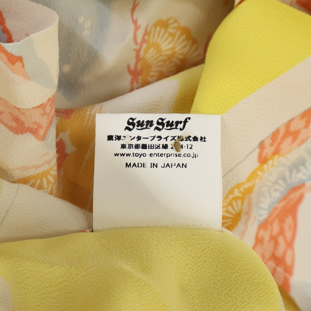 SUN SURF(サンサーフ) HAWAIIAN SHIRT BATTLE IN THE GENPEI WAR 源平合戦 総柄 レーヨン アロハ 半袖シャツ ピンク SS36029