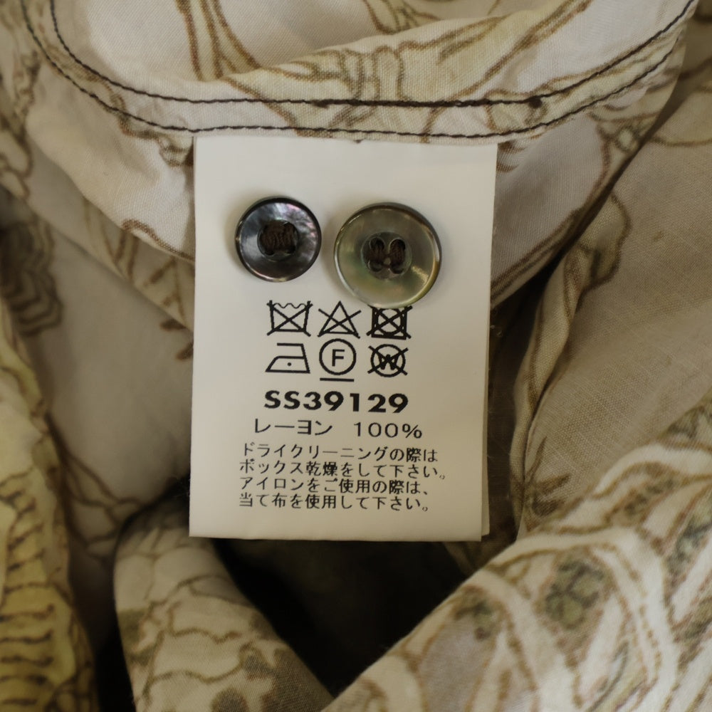 SUN SURF(サンサーフ) ×河鍋暁斎 SPECIAL EDITION 画鬼 狂斎 スペシャルエディション 総柄 レーヨン アロハ 半袖シャツ ブラック/ホワイト SS39129