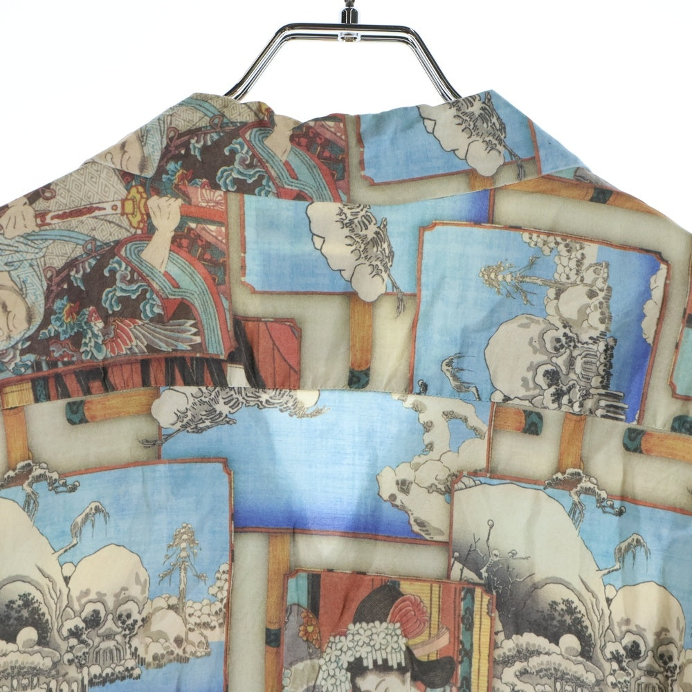 SUN SURF(サンサーフ) ×歌川広重 SPECIAL EDITION 平清盛怪異を見る図 スペシャルエディション 総柄 レーヨン アロハ 半袖シャツ ベージュ SS39131