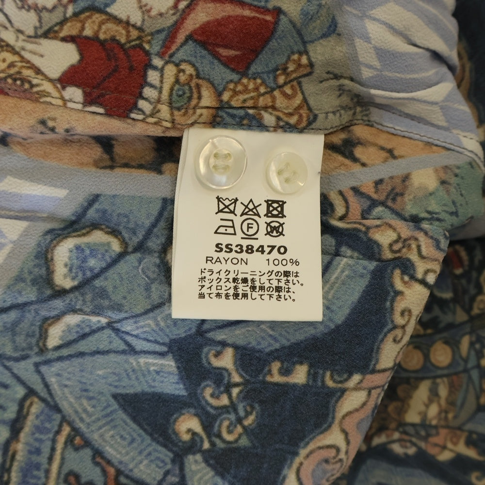 SUN SURF(サンサーフ) ×歌川国芳 SPECIAL EDITION 通俗水滸伝豪傑百八人之一個 スペシャルエディション 総柄 レーヨン アロハ 半袖シャツ ライトブルー SS38470