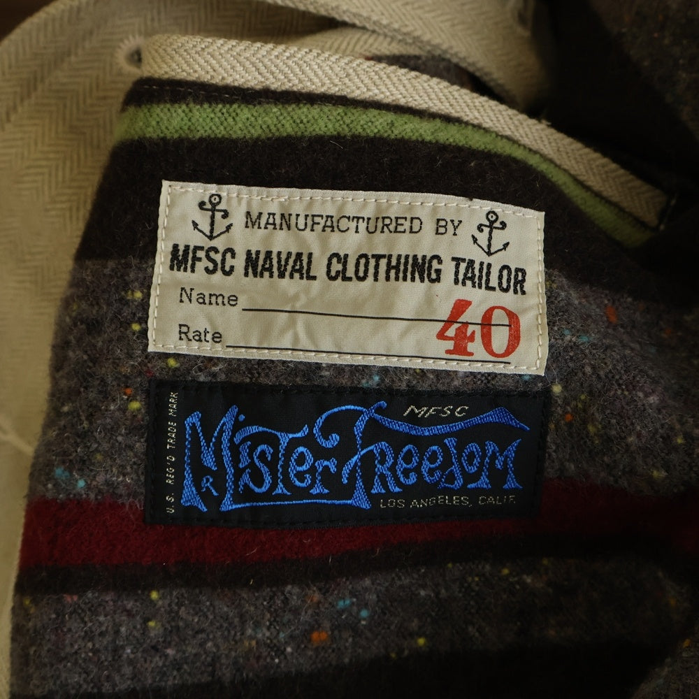 SUGAR CANE(シュガーケーン) ×MISTER FREEDOM ミスターフリーダム コットンリネン ピーコート ベージュ SC13599