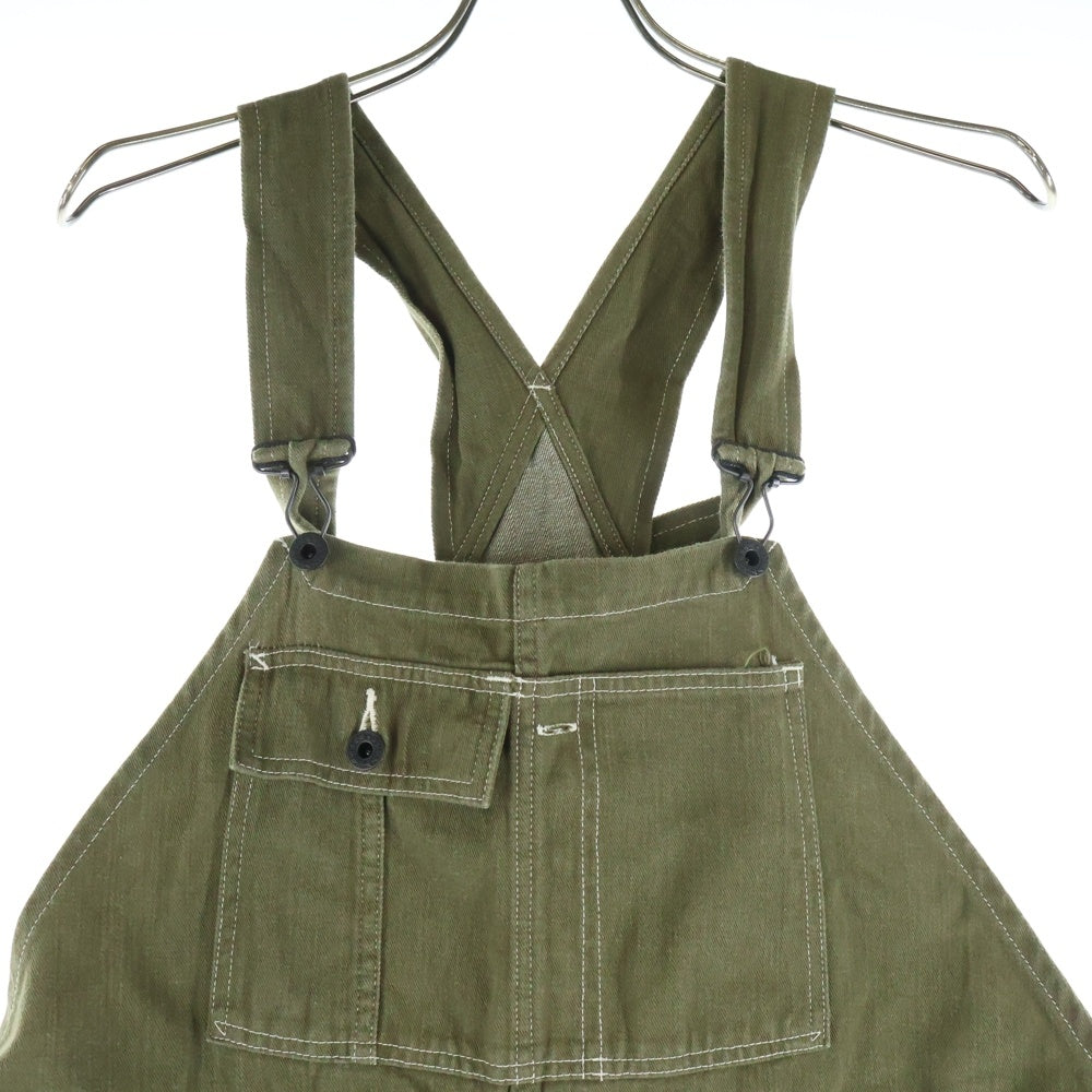 NO BRAND(ノーブランド) DAPPER'S STANDARD BIB OVERALLS WITH WW2 ダッパーズ スタンダード ビブ デニム オーバーオール グリーン 1663