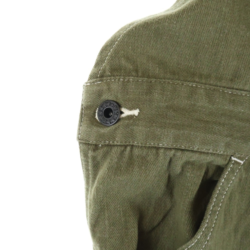 NO BRAND(ノーブランド) DAPPER'S STANDARD BIB OVERALLS WITH WW2 ダッパーズ スタンダード ビブ デニム オーバーオール グリーン 1663