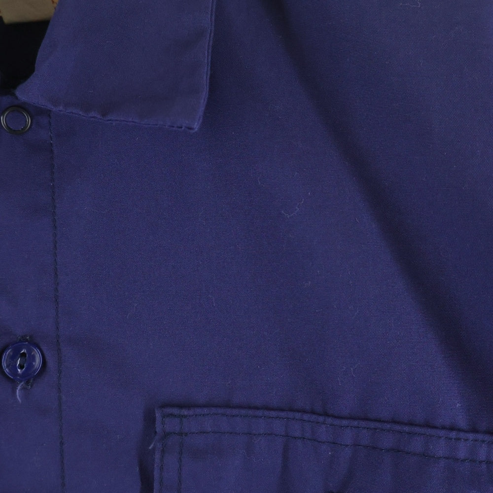 SUGAR CANE(シュガーケーン) フロントボタン 2ポケット 半袖ワークシャツ ネイビー