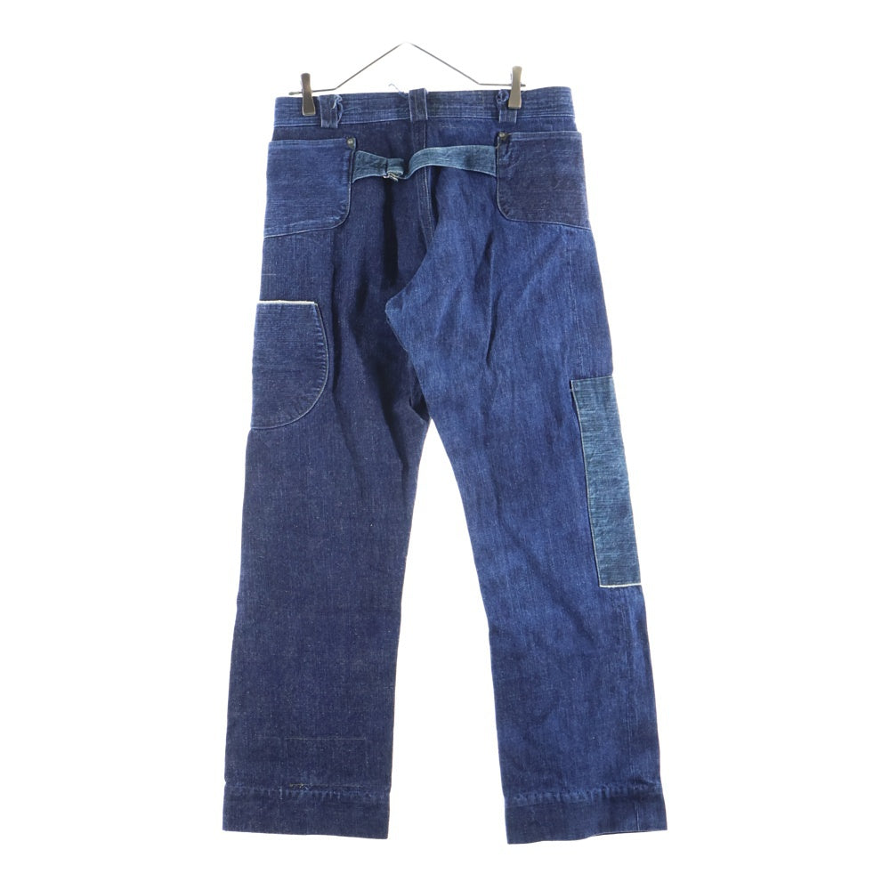SUGAR CANE(シュガーケーン) ×MISTER FREEDOM MFSC UTILITY TROUSERS パッチワーク シンチバック ボタンフライ デニムパンツ インディゴ SC47161
