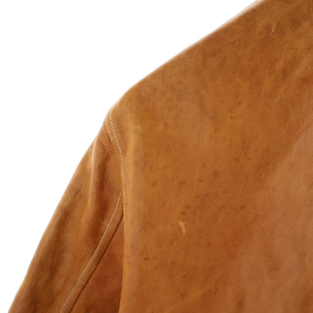 SUGAR CANE(シュガーケーン) ×MISTER FREEDOM COWHIDE LEATHER CAMPUS JACKET ミスターフリーダム カウハイド レザージャケット ブラウン